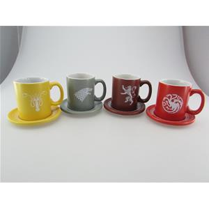 SD Toys Game of Thrones Espresso Tazze Ceramica Set Logos Collector's Edition