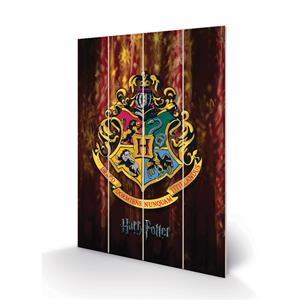 Harry Potter Hogwarts Crest /Stampa Su Legno PYRAMID INTERNATIONAL