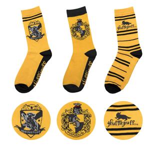 Harry Potter Hufflepuff Set 3 Paia di Calzini