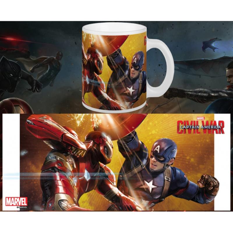 Semic Avengers Captain America Civil War Tazza Captain America vs Iron man Mug