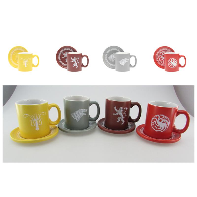 SD Toys Game of Thrones Espresso Tazze Ceramica Set Logos Collector's Edition