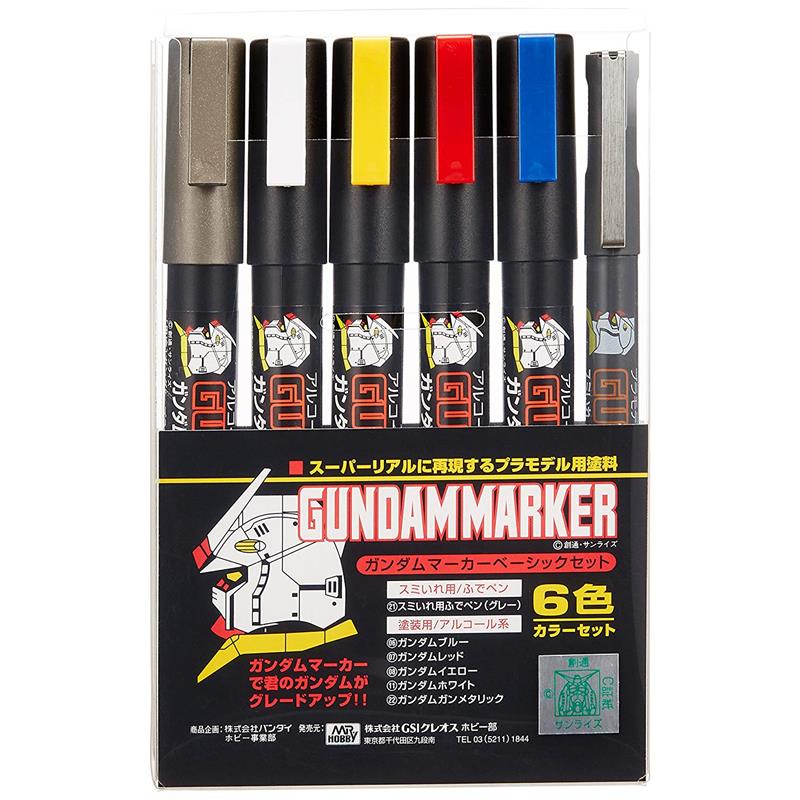 Gsi Creos Gundam Marker Gms105 Basic Six Colors Set Paint