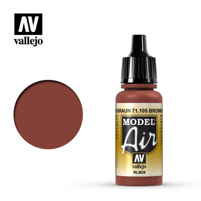 Vallejo Model Air Color Brown Rlm26 71105 17 Ml