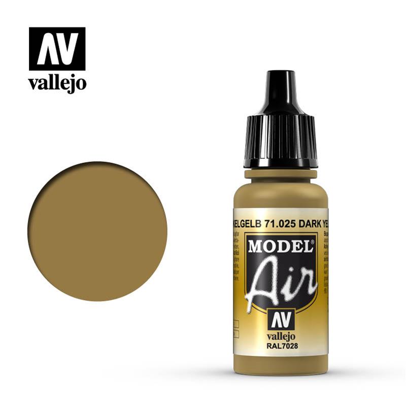 Vallejo Model Air Dark Yellow 71025 17 ml