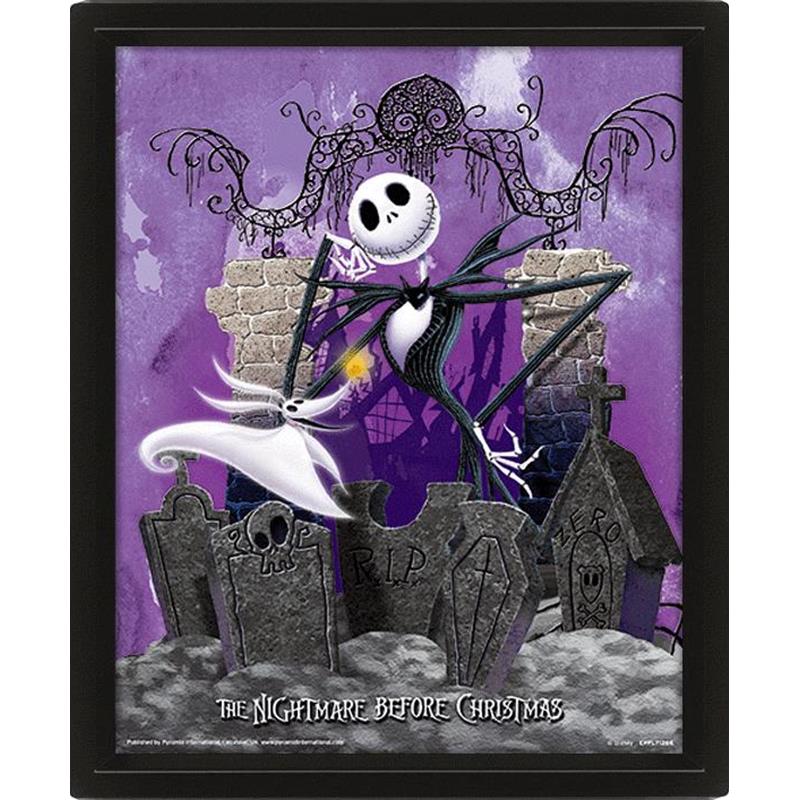 Pyramid International Nightmare Before Christmas (Graveyard) 3D Poster Lenticolare