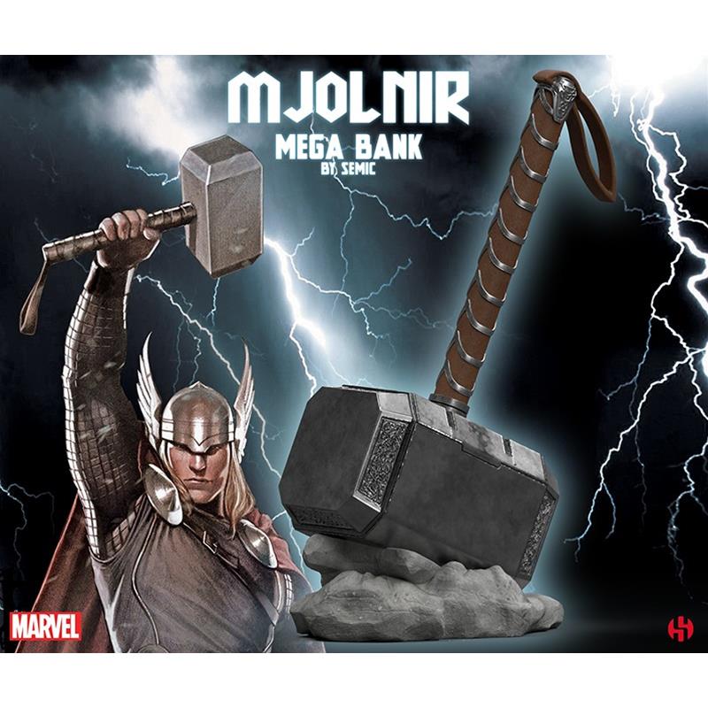 Semic Marvel Thor's Mjolnir Mega Coin Bank Salvadanaio