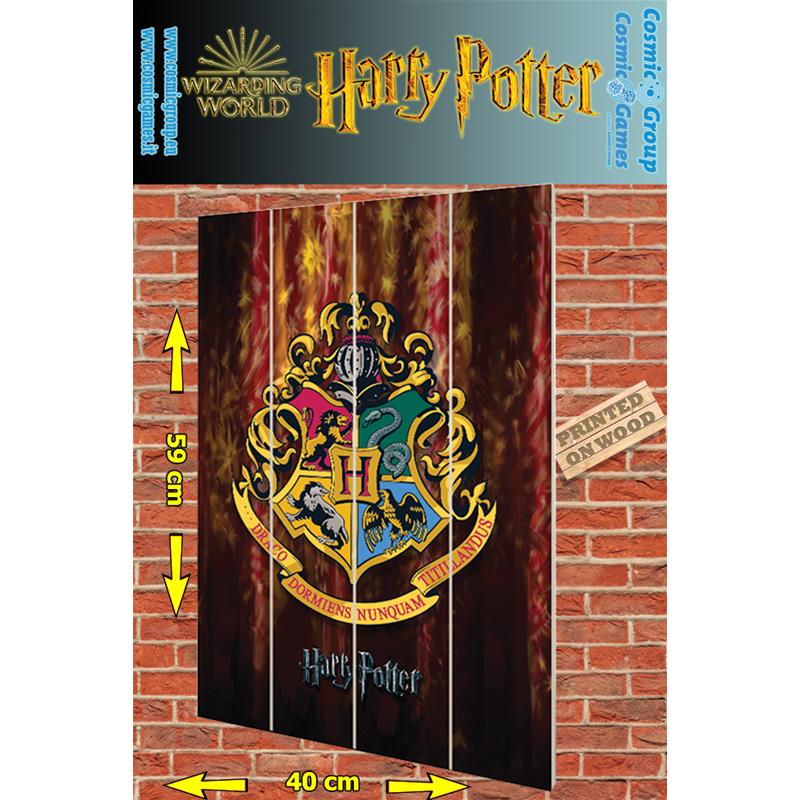 Harry Potter Hogwarts Crest /Stampa Su Legno PYRAMID INTERNATIONAL