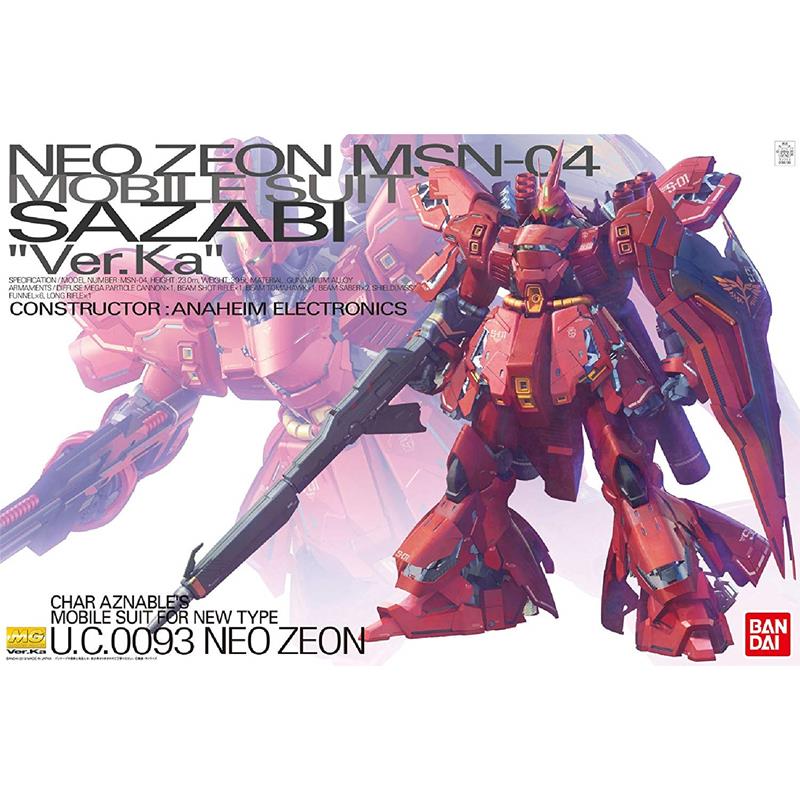 Gunpla: Gundam Plastic Model Kit MSN-04 SAZABI Master Grade MG 1/100 Bandai