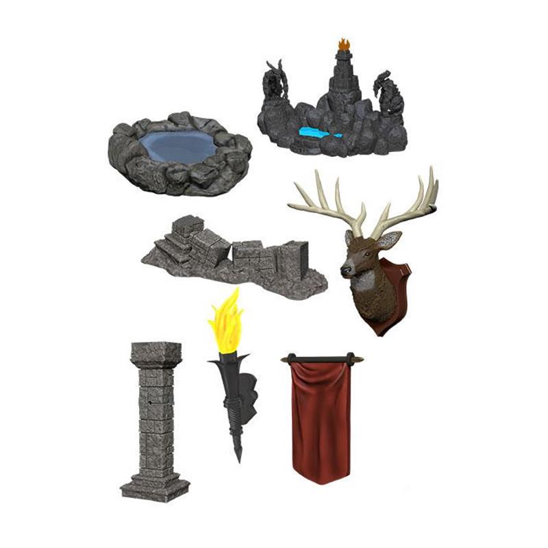 Pathfinder Deep Cuts Unpainted Miniature Pools & Pillars 