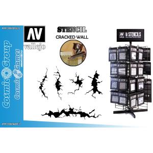 Stencil Sttx001 Cracked Wall