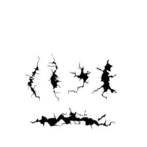 Stencil Sttx001 Cracked Wall