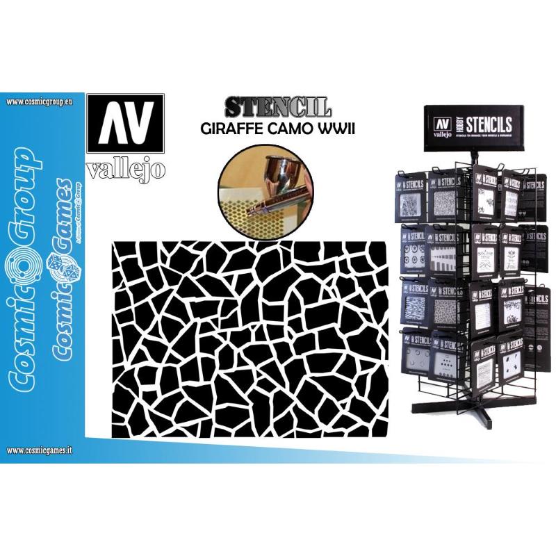 Stencil Stcam003 Giraffe Camo Wwii