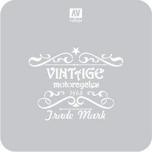 Stencil Stlet005 Vintage Motorcycles Sig