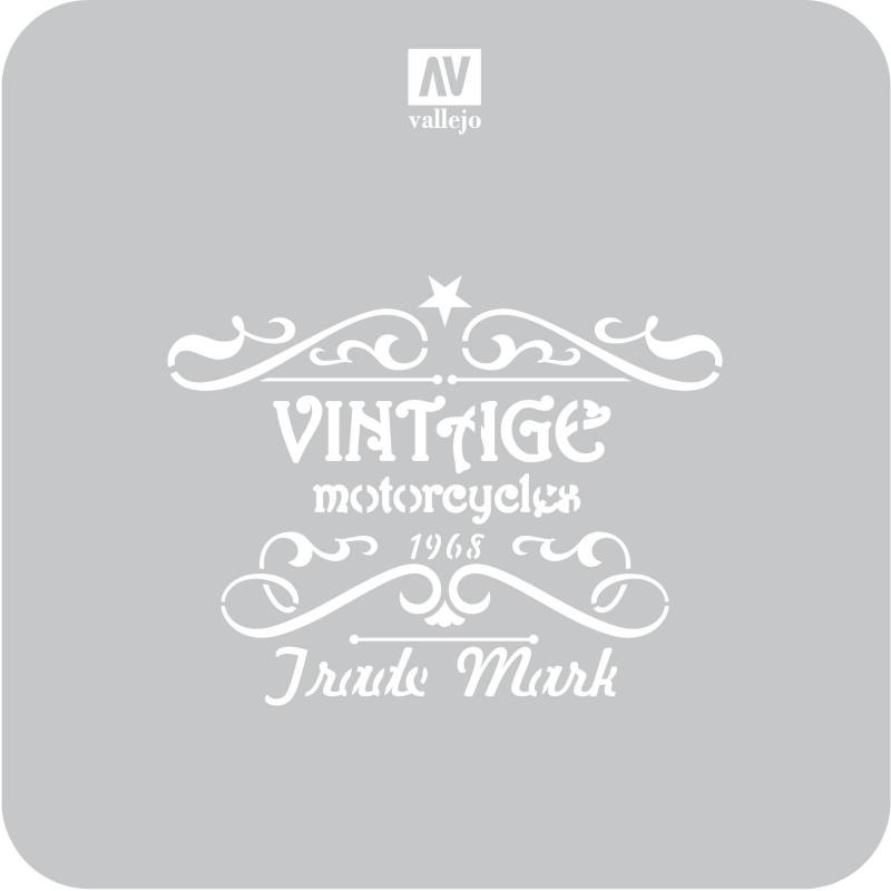 Stencil Stlet005 Vintage Motorcycles Sig
