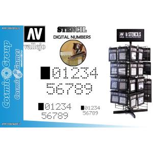 Stencil Stsf004 Digital Numbers