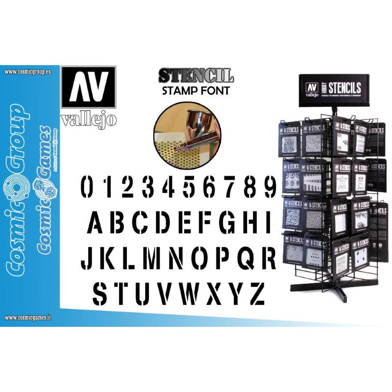 Stencil Stlet002 Stamp Font