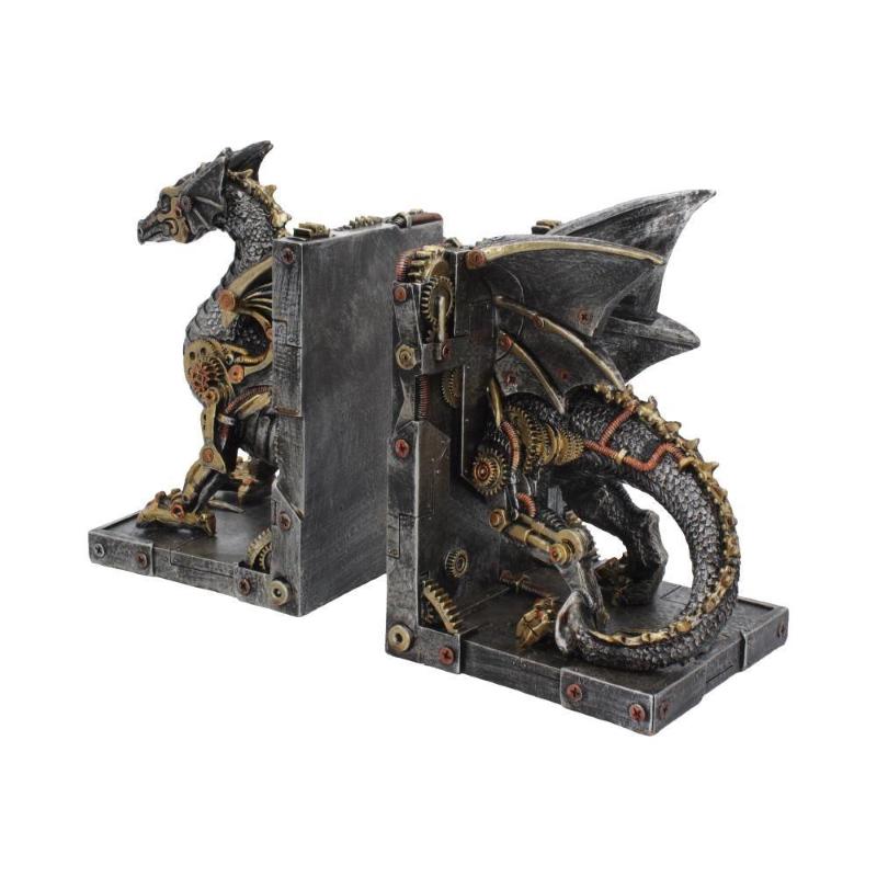 Steampunk Dragon Bookends