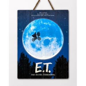 E.T. The Extra Terrestrial Wooden Poster Doctor Collector