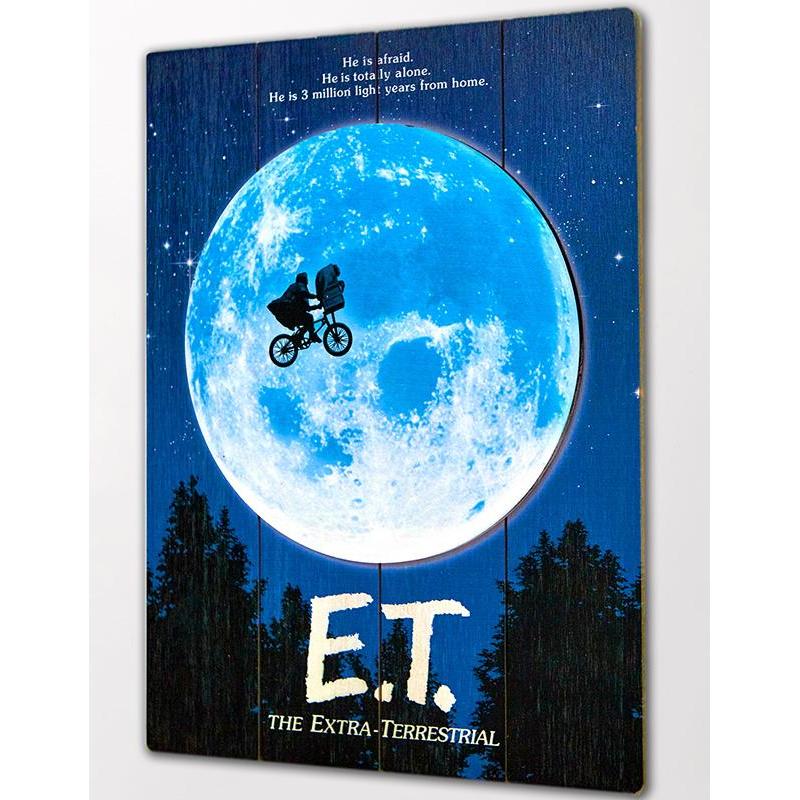 E.T. The Extra Terrestrial Wooden Poster Doctor Collector