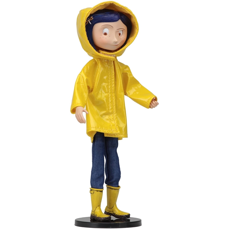 Coraline in Yellow Raincoat & Boots Bendy Doll Neca
