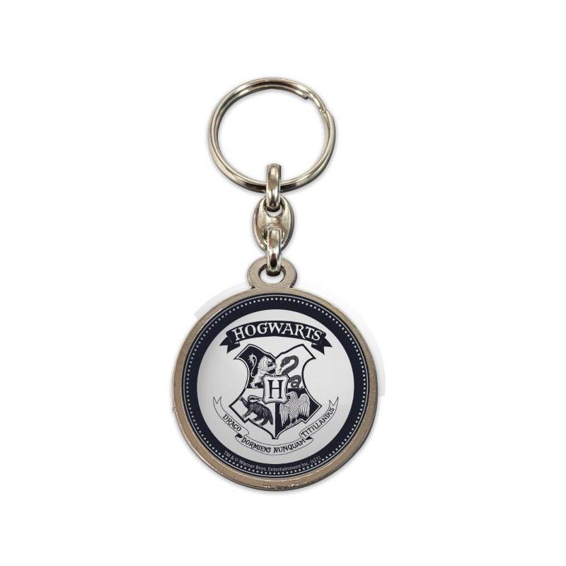 Harry Potter Hogwarts Shields Round Metal Keychain