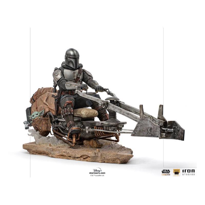 Star Wars Deluxe Art Scale 1/10 Mandalorian on Speederbike