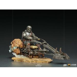 Star Wars Deluxe Art Scale 1/10 Mandalorian on Speederbike