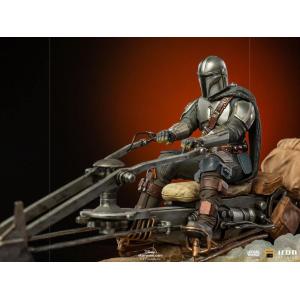 Star Wars Deluxe Art Scale 1/10 Mandalorian on Speederbike