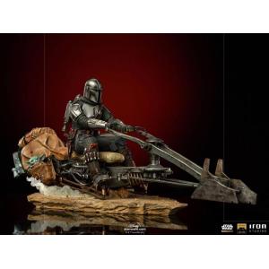 Star Wars Deluxe Art Scale 1/10 Mandalorian on Speederbike