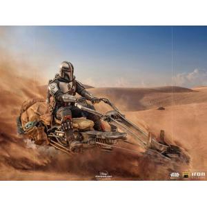 Star Wars Deluxe Art Scale 1/10 Mandalorian on Speederbike