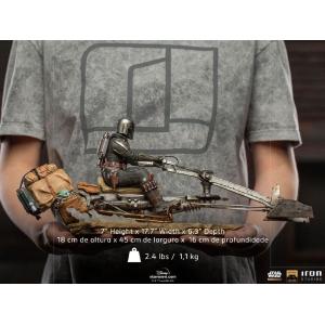 Star Wars Deluxe Art Scale 1/10 Mandalorian on Speederbike