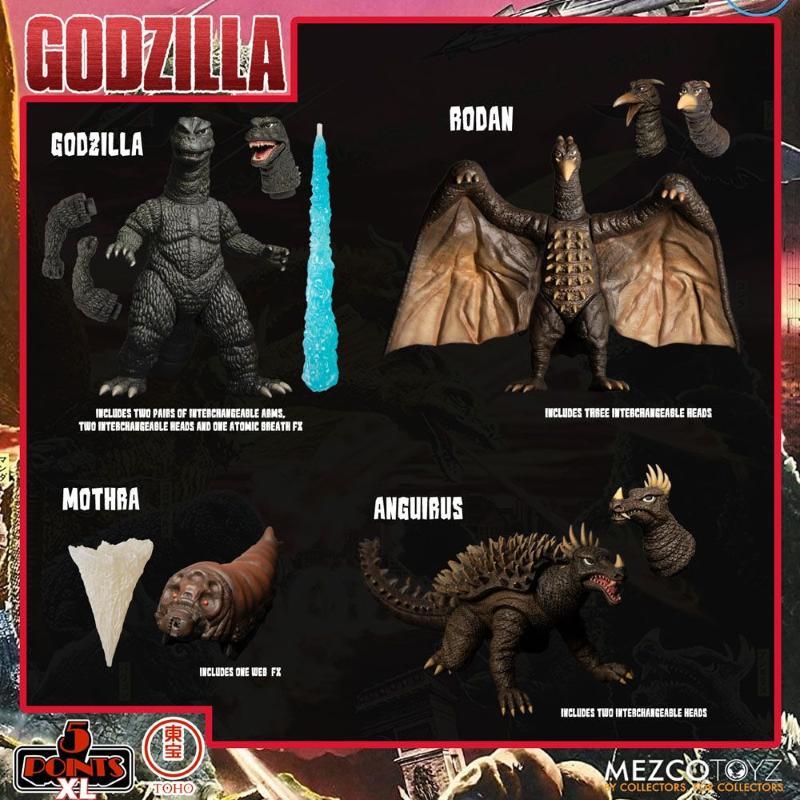 Godzilla: Destroy All Monsters 5 Points XL Deluxe Box Round 1 Mezco Toyz