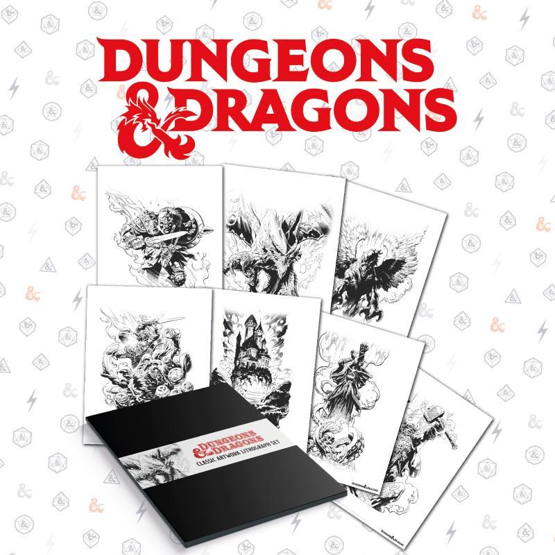 Dungeons & Dragons Lithograph Set Fanattik