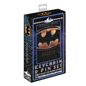 Batman 1989 Chs Keychain+Pin Set Factoy Entertainment