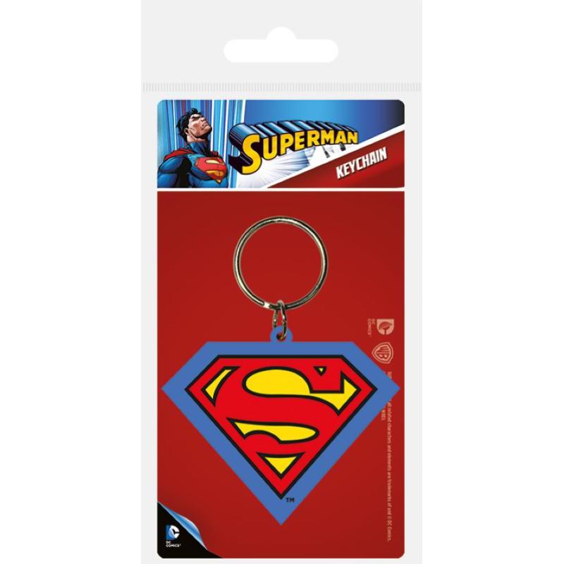 SUPERMAN LOGO RUBBER KEYCHAIN