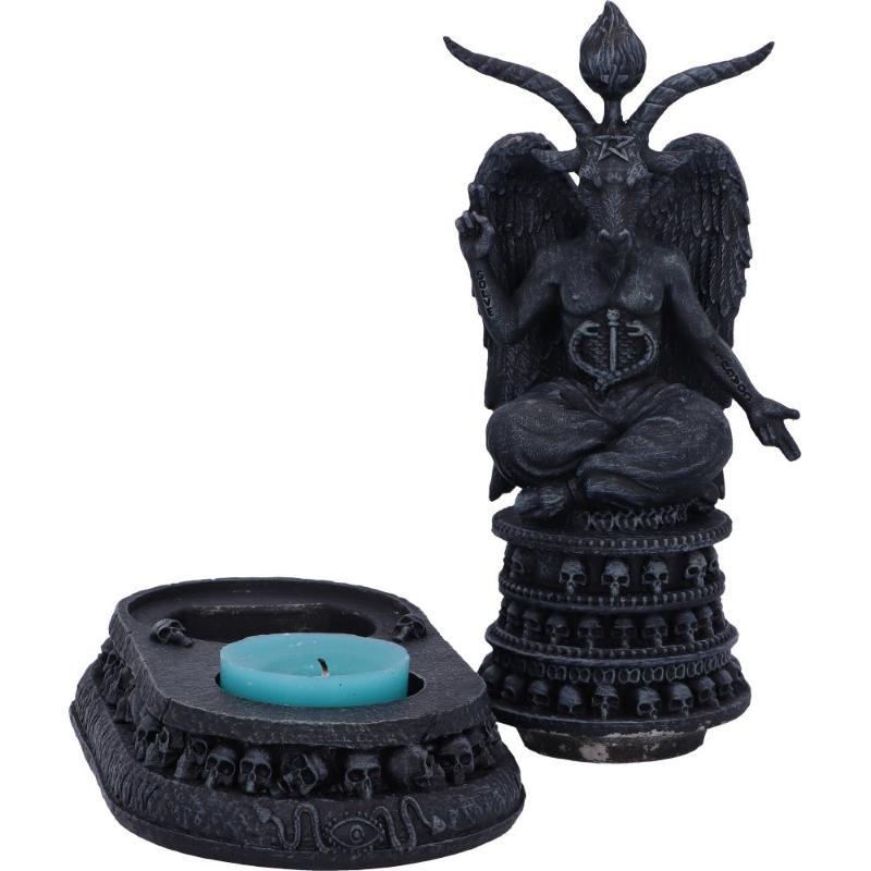 Exc Baphomet's Devotion Tea Light Holder NEMESIS NOW