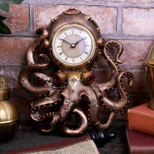 STEAMPUNK OCTOPUS SQUID WALL CLOCK