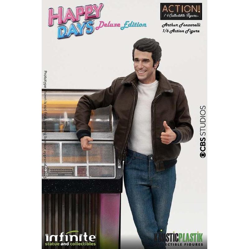 Happy Days Fonzie With Juke-Box 1/6 Deluxe Action Figure Infinite Statue