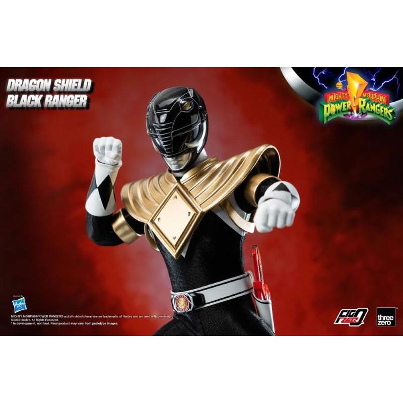 Mighty Morphin Power Rangers FigZero 1/6 Dragon Shield Black Ranger ThreeZero