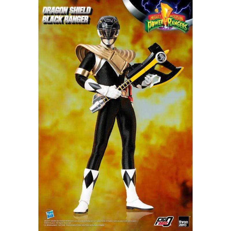 Mighty Morphin Power Rangers FigZero 1/6 Dragon Shield Black Ranger ThreeZero