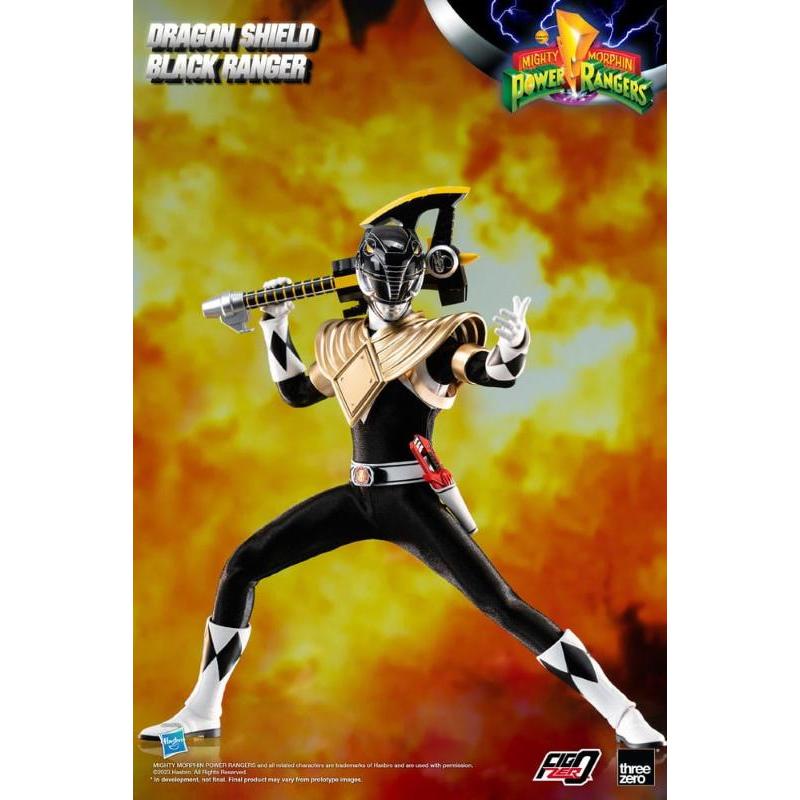 Mighty Morphin Power Rangers FigZero 1/6 Dragon Shield Black Ranger ThreeZero