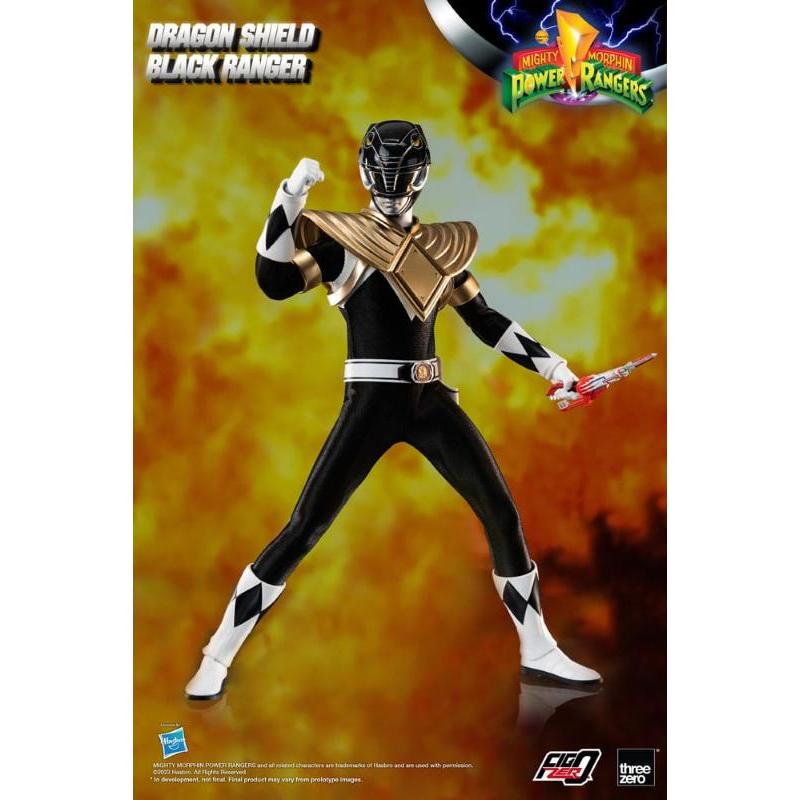 Mighty Morphin Power Rangers FigZero 1/6 Dragon Shield Black Ranger ThreeZero