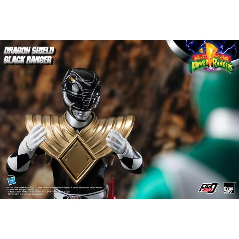 Mighty Morphin Power Rangers FigZero 1/6 Dragon Shield Black Ranger ThreeZero