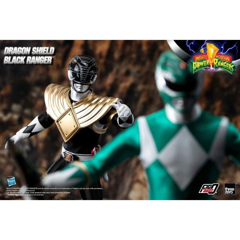 Mighty Morphin Power Rangers FigZero 1/6 Dragon Shield Black Ranger ThreeZero