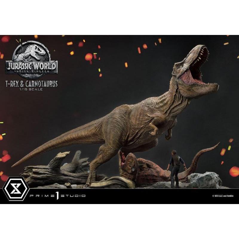 Jurassic World: Fallen Kingdom 1/15 T-Rex & Carnotaurus Prime 1 Studio