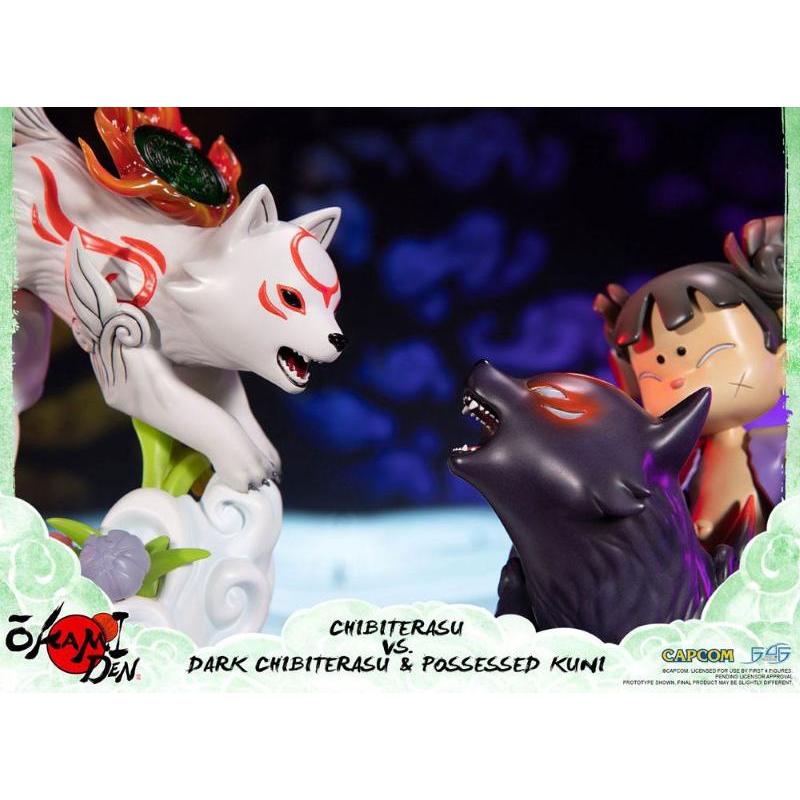Okamiden Chibiterasu Vs Dark Chibiterasu & Possessed Kuni First 4 Figures