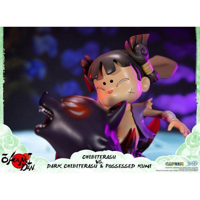 Okamiden Chibiterasu Vs Dark Chibiterasu & Possessed Kuni First 4 Figures