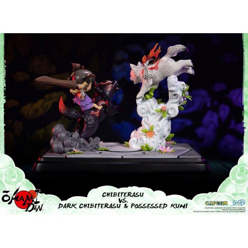 Okamiden Chibiterasu Vs Dark Chibiterasu & Possessed Kuni First 4 Figures