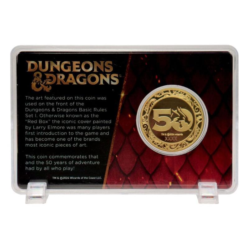 Dungeons & Dragons 50th Anniversary 24k Gold Plated Coin with Colour Print Fanattik