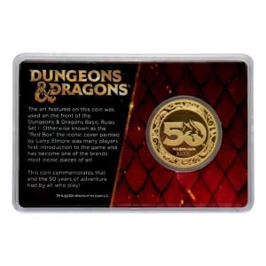 Dungeons & Dragons 50th Anniversary 24k Gold Plated Coin with Colour Print Fanattik